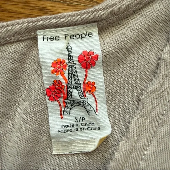 Free People Y2K boho free spirit festival low cut tank top S - Picture 5 of 10